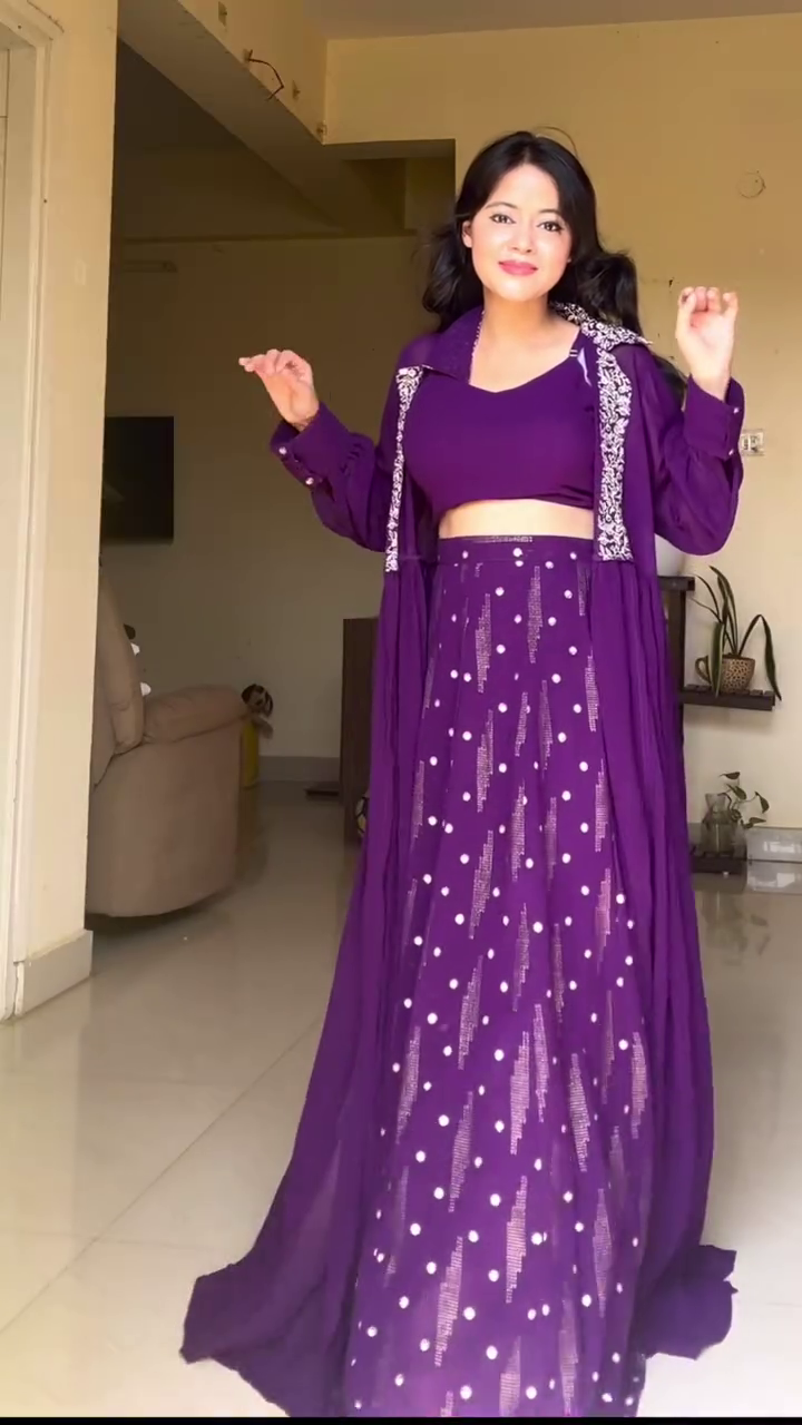 Navy Blue Sequin Party Co-Ord Set