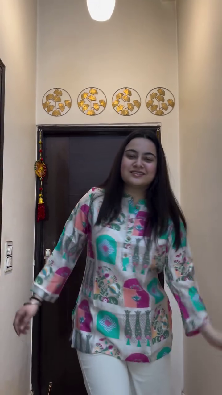 Vintage Floral Tunic Top