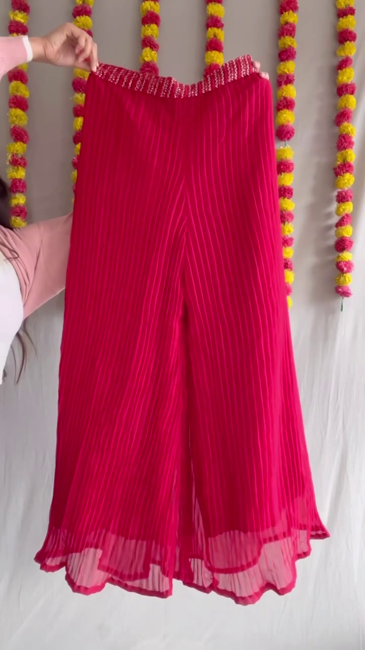 Classic Red Embroidered Blouse