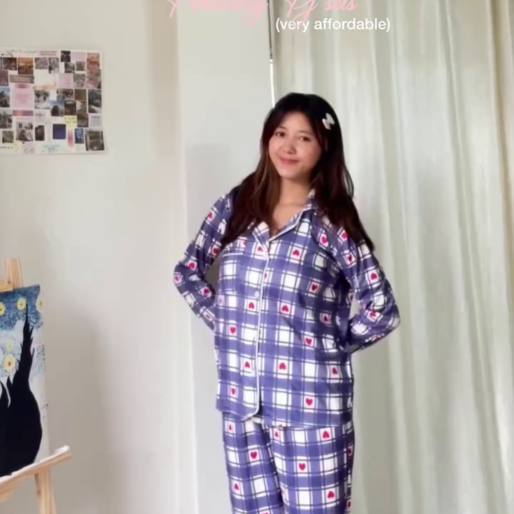 Cute Checkered Night Suit Set