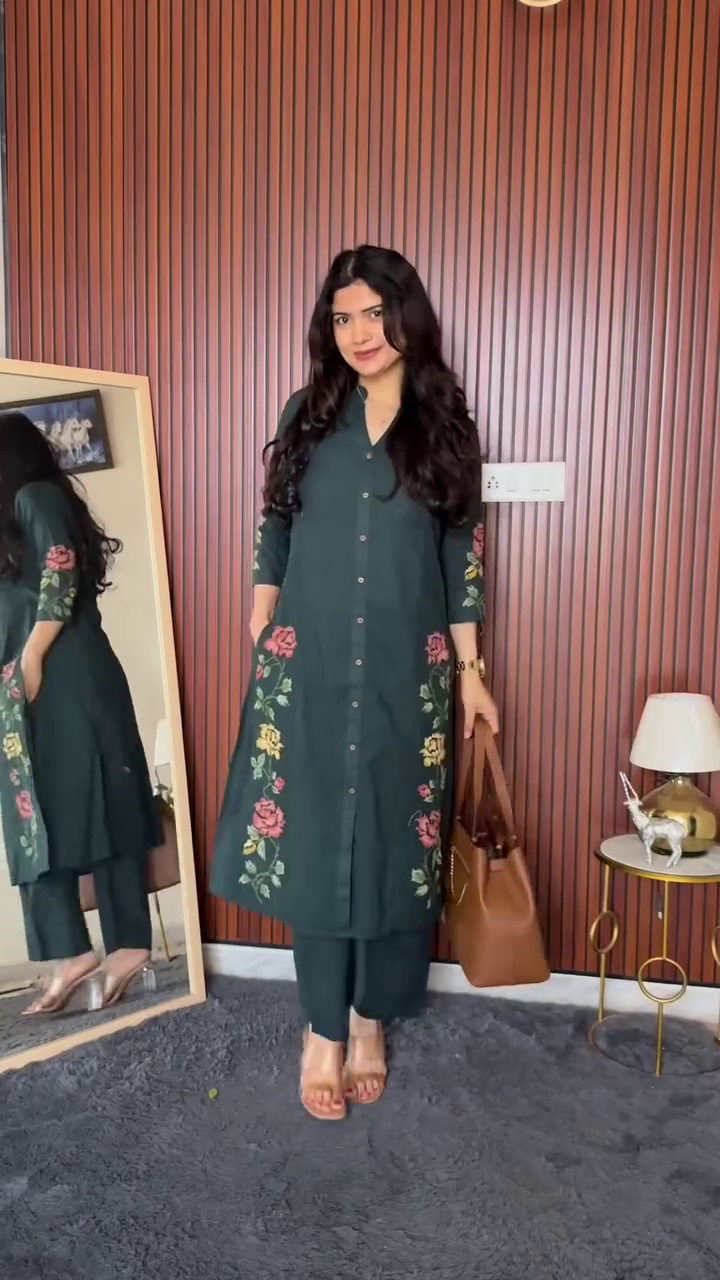 Classic Black Office Wear Kurta Set