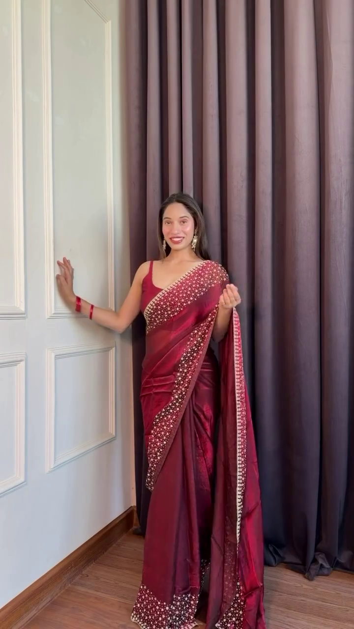 Midnight Black Saree