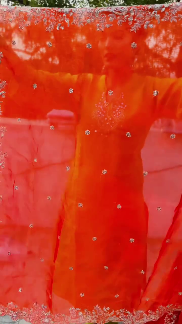 Scarlet Embroidery Fabric