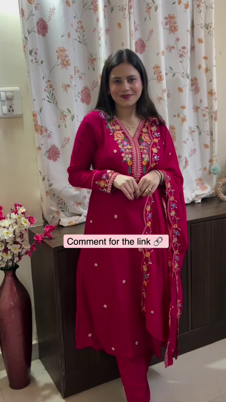 Ruby Embroidered Kurta Set