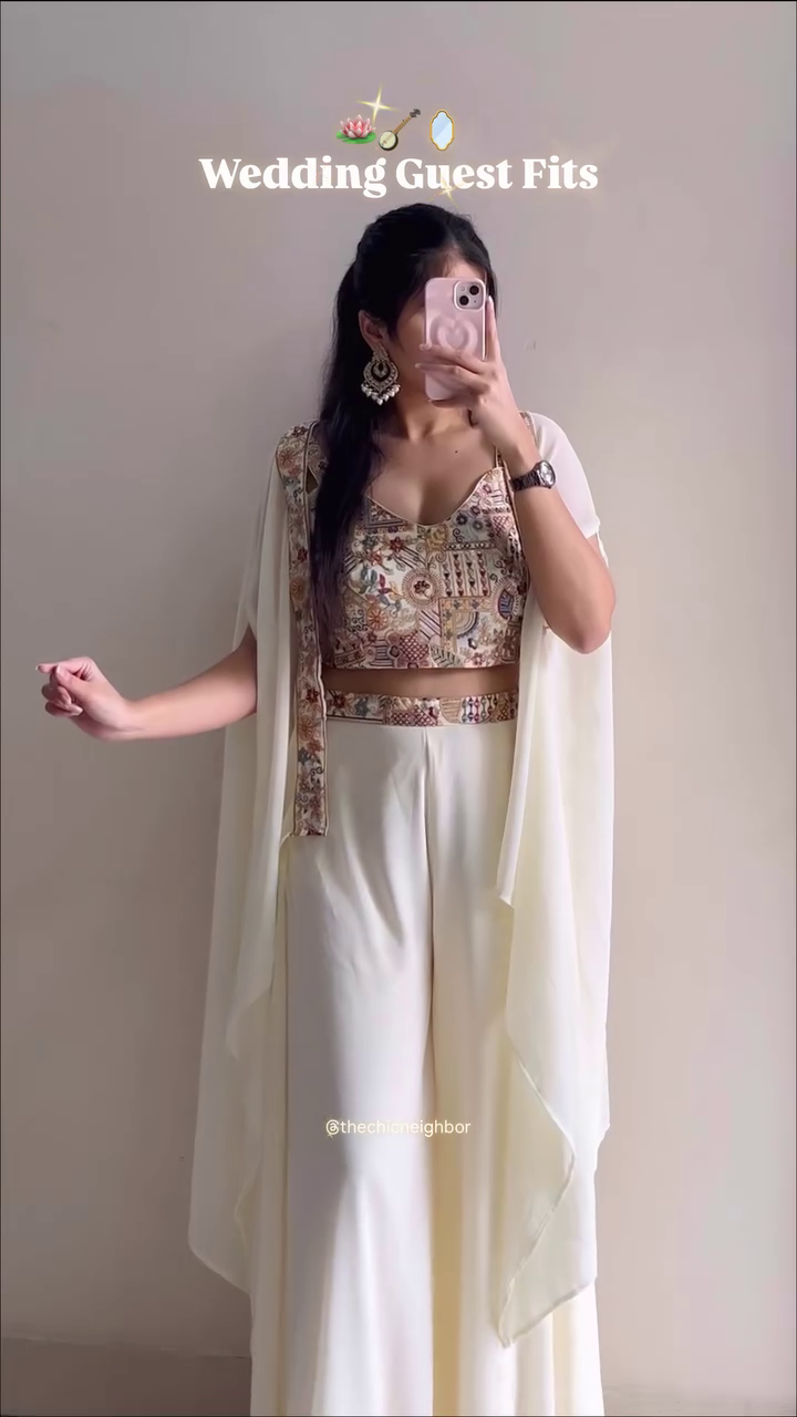 Elegant Ivory Wedding Guest Outfit