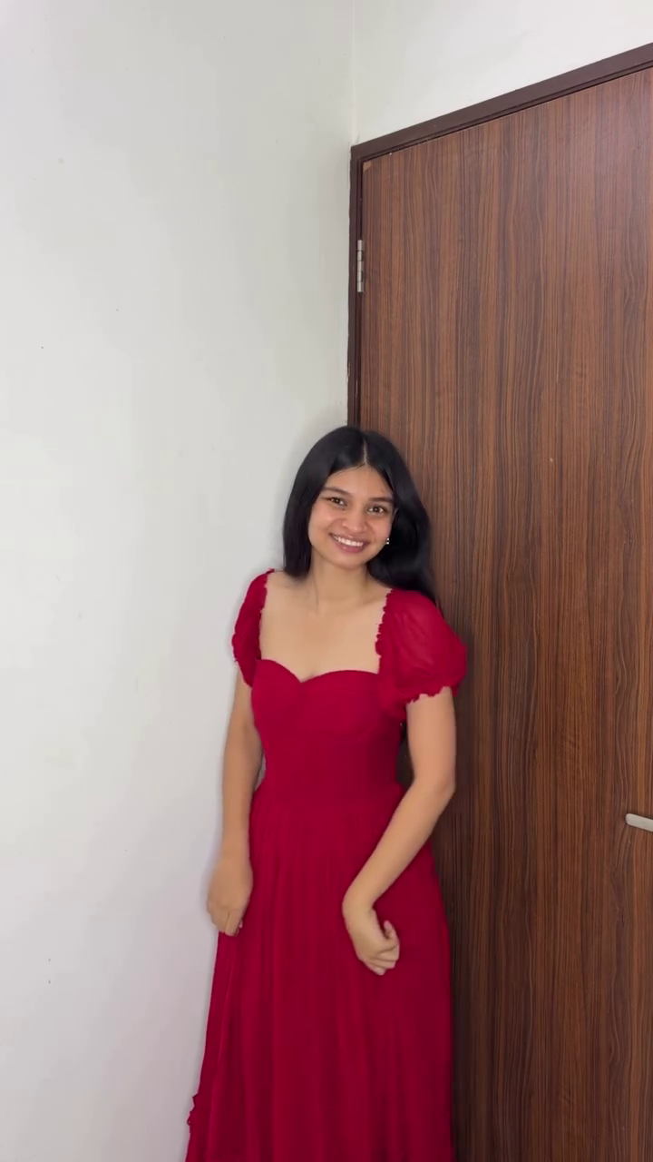 Soft Pink Puff Sleeve Dress