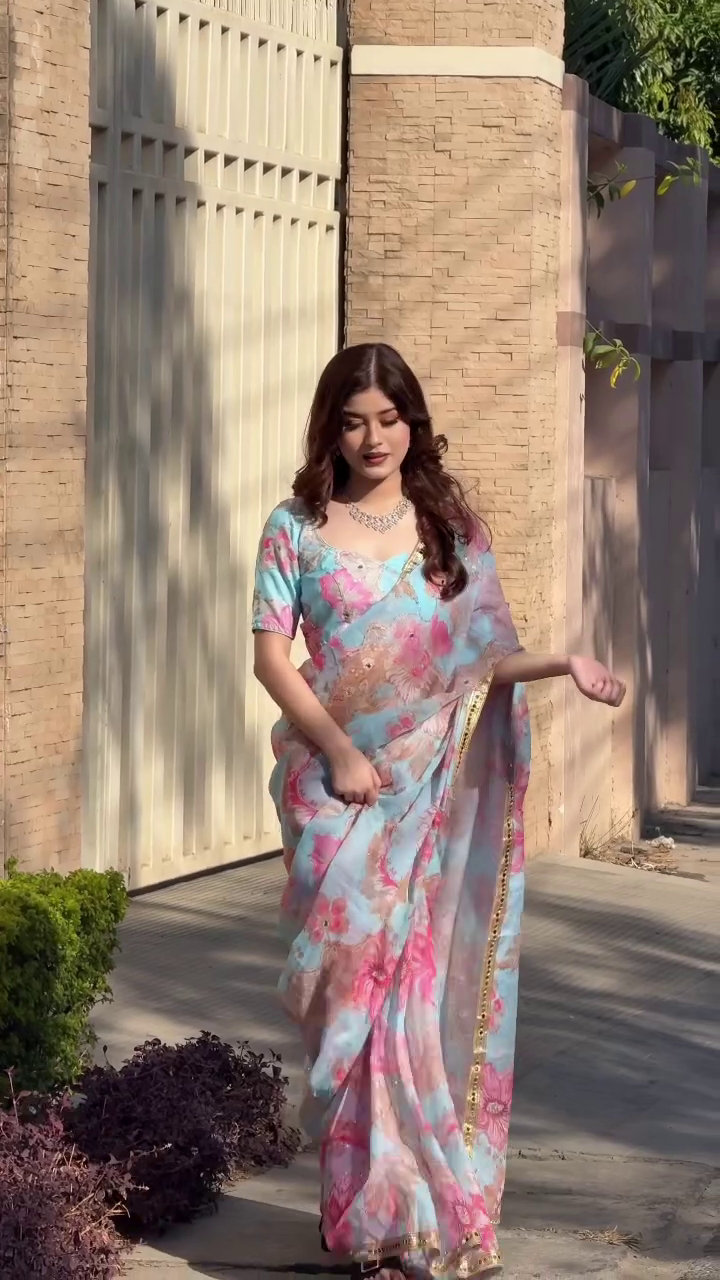 Pastel Saree Perfection
