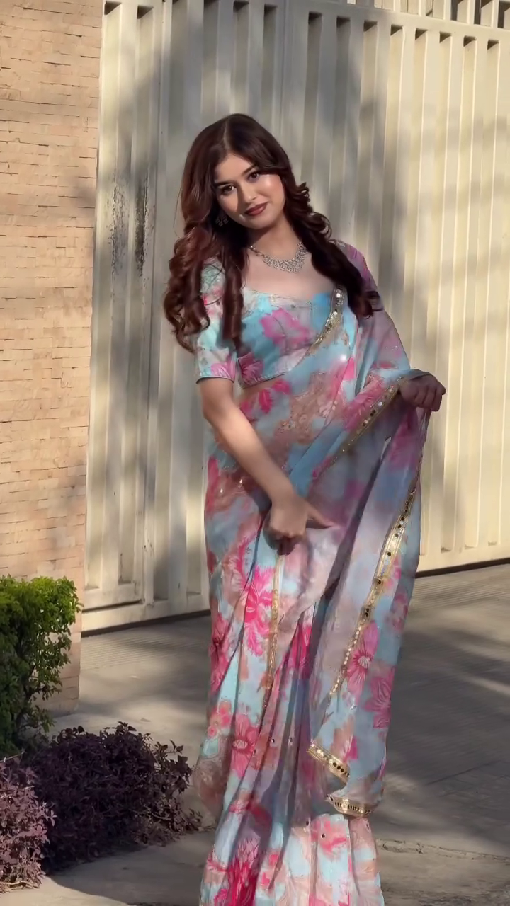 Pastel Saree Perfection