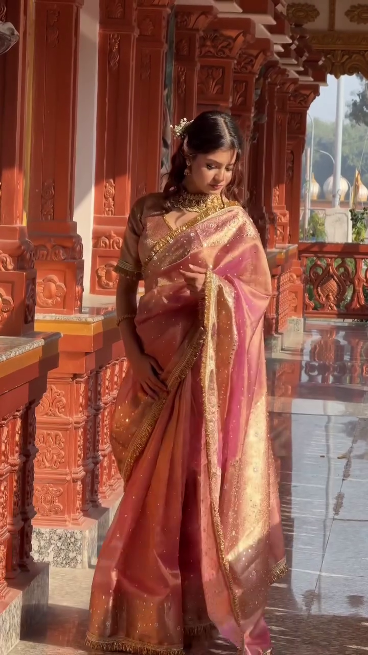 Golden Hour Saree Queen