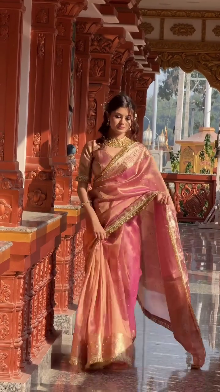 Golden Hour Saree Queen
