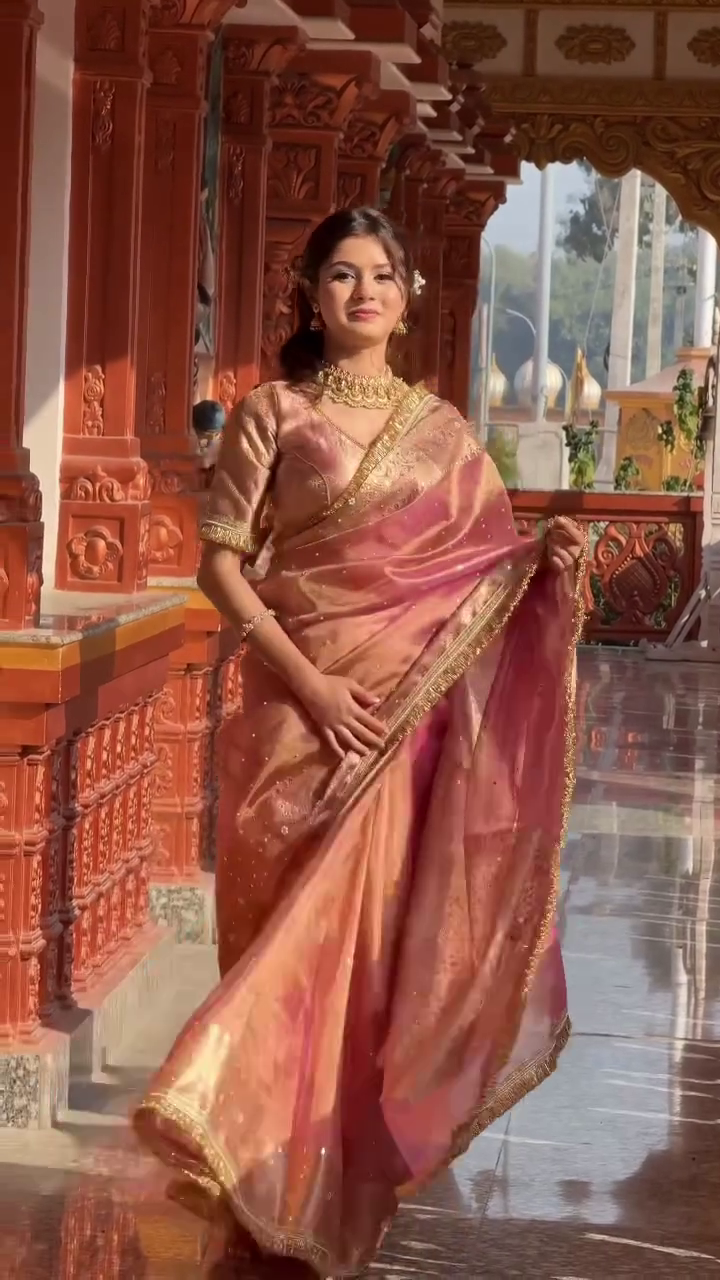 Golden Hour Saree Queen