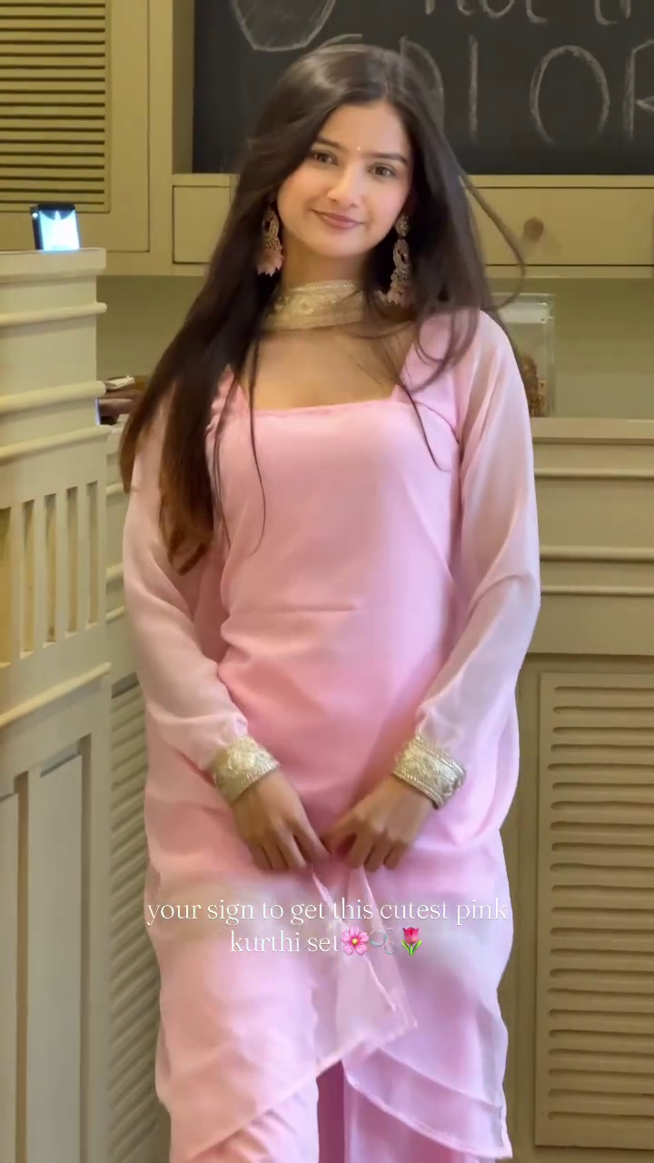 Cute Pink Kurti Charm