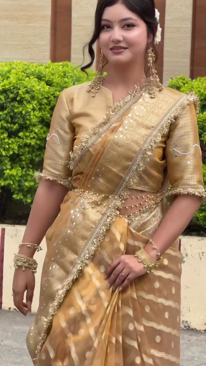 Golden Traditional Saree