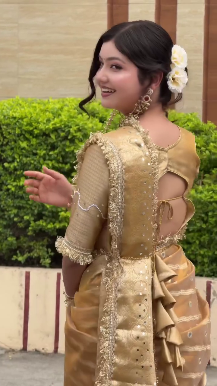 Golden Traditional Saree