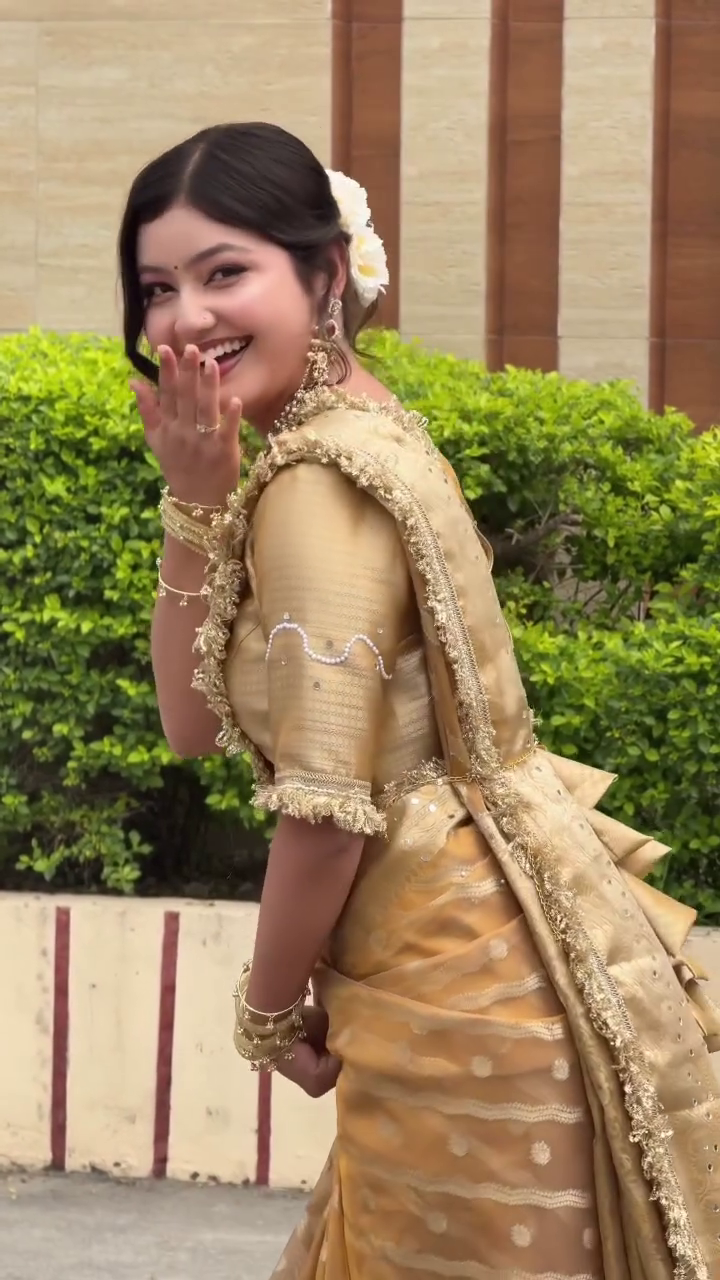 Golden Traditional Saree