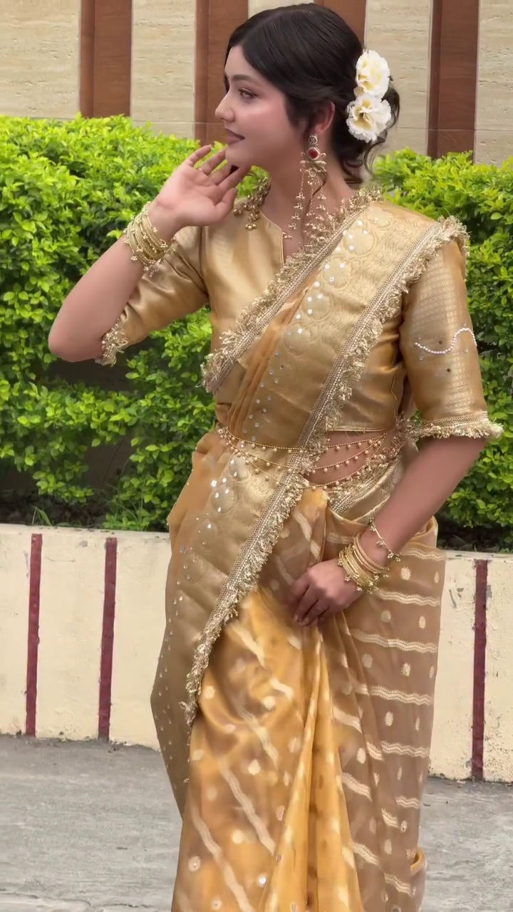 Golden Traditional Saree