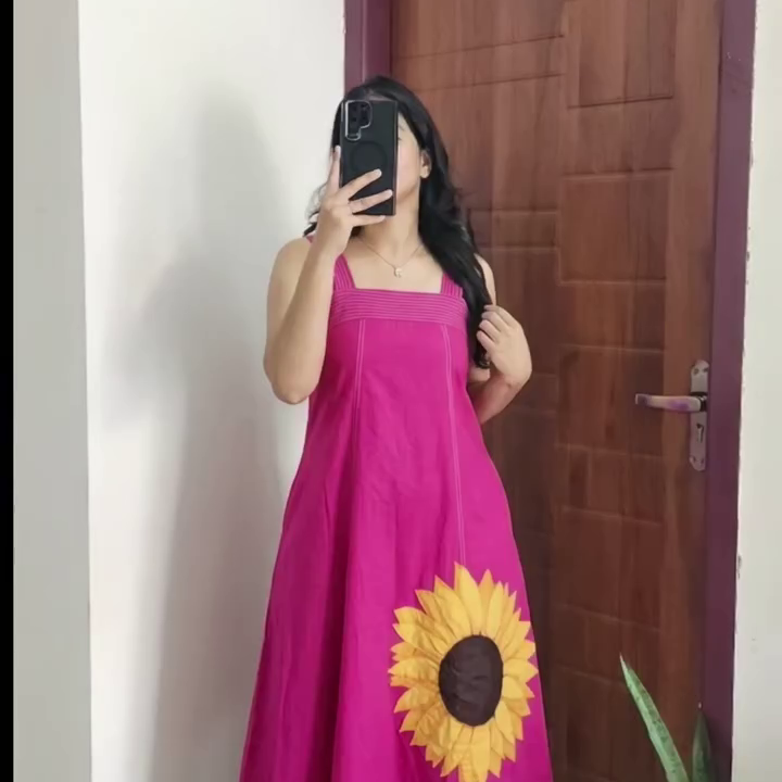 Sleeveless Pink Maxi Dress