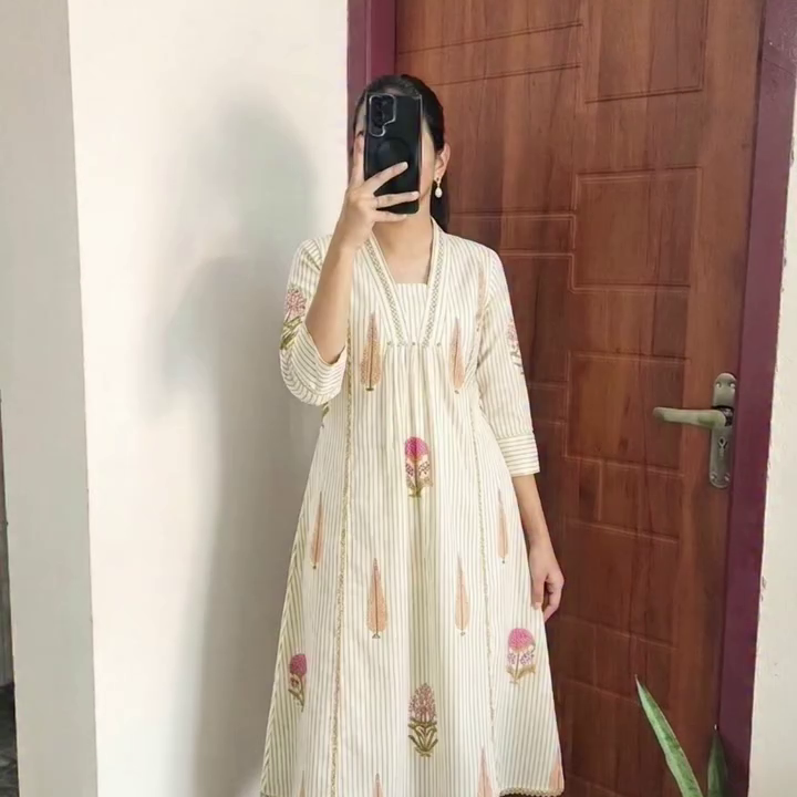 Blue Printed Straight Kurti