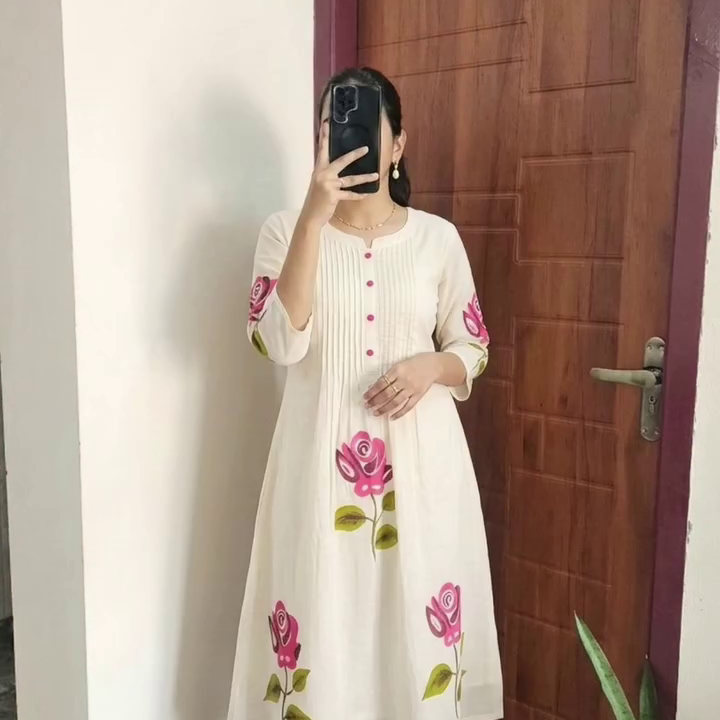 Blue Printed Straight Kurti