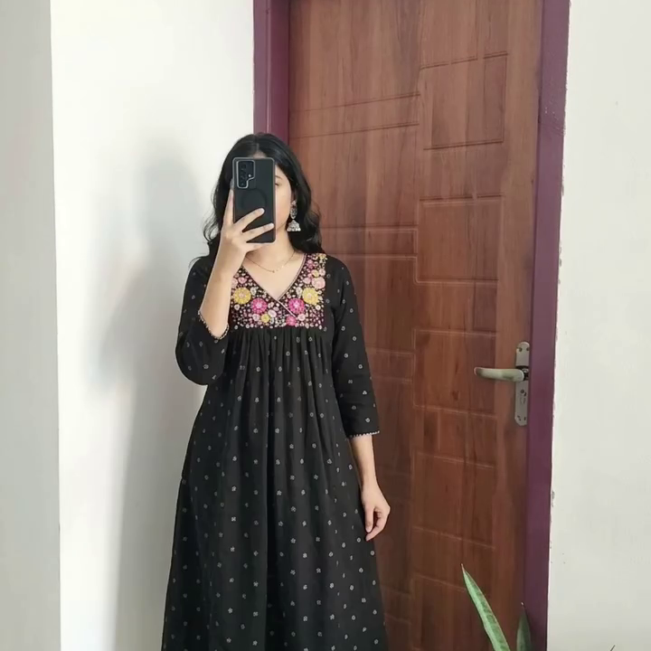 Indigo Printed Sleeveless Kurta Set