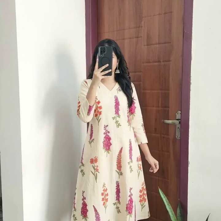 Indigo Printed Sleeveless Kurta Set