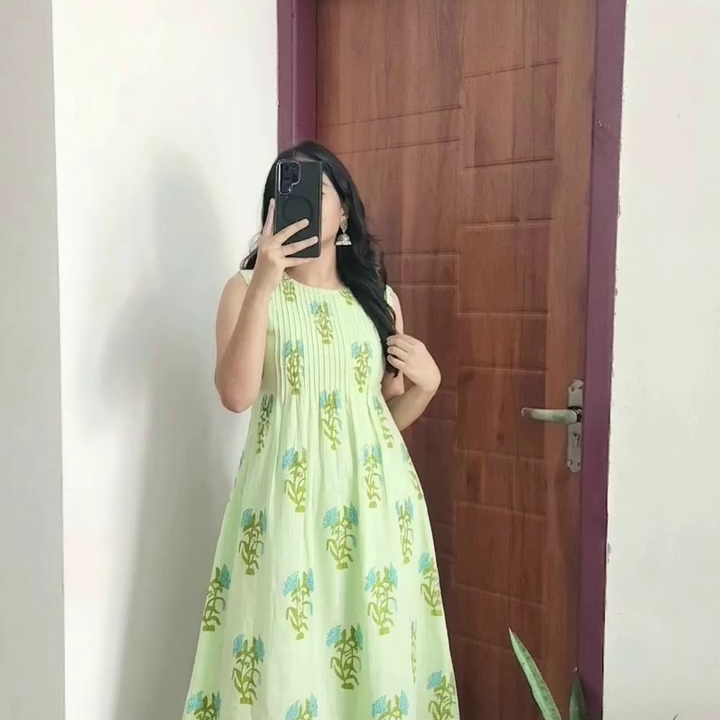 Indigo Printed Sleeveless Kurta Set