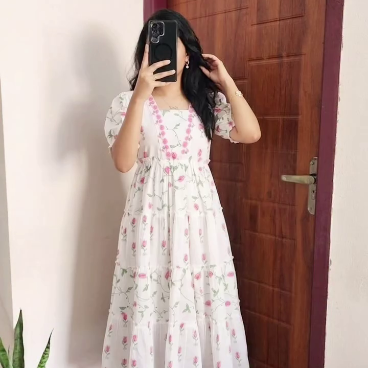 Beige & Brown Striped Midi Dress