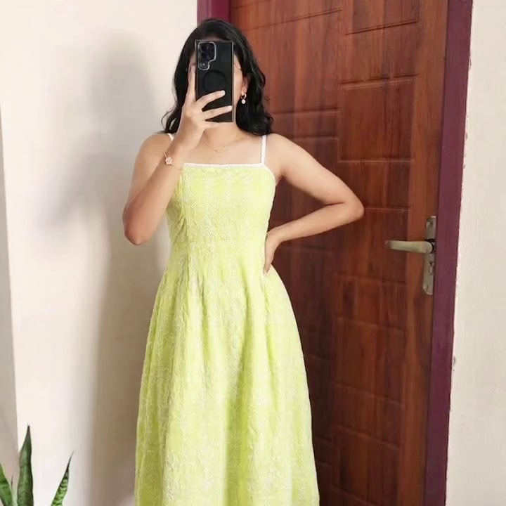 Beige & Brown Striped Midi Dress