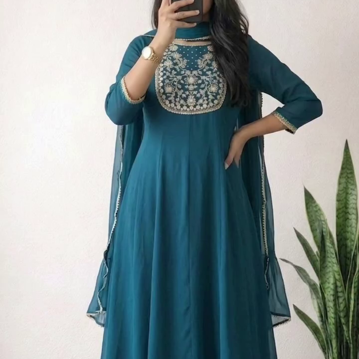Emerald Green Anarkali Suit Set