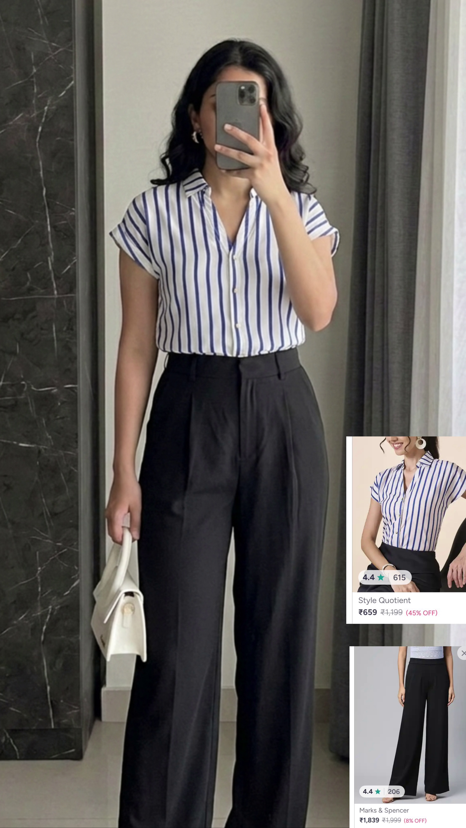 Abstract Print Sleeveless Shirt with Trousers