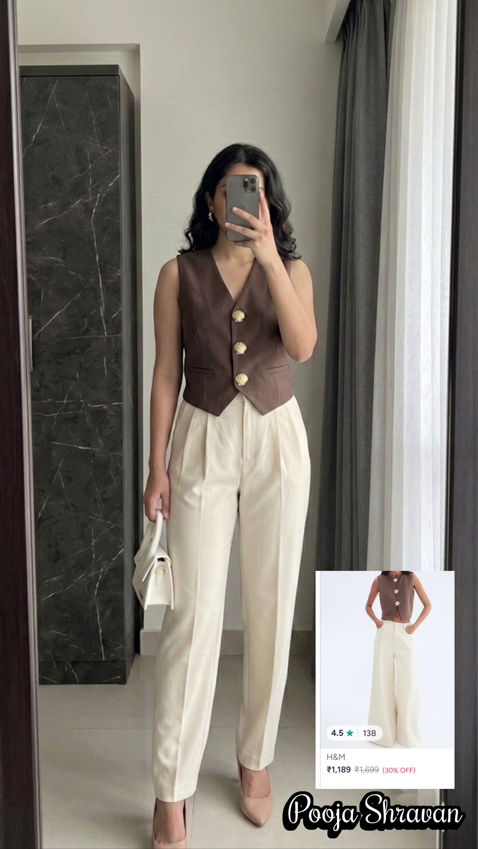 Blue Striped Peplum Top with Pants