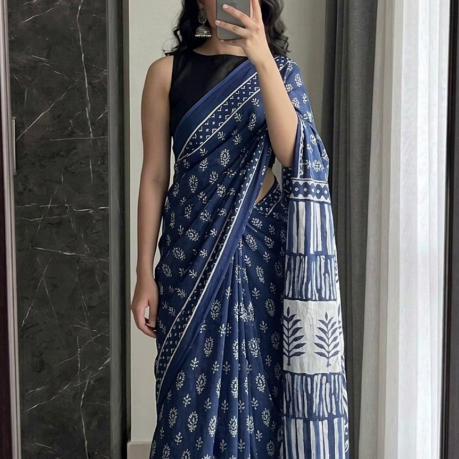 Red Traditional Printed Saree