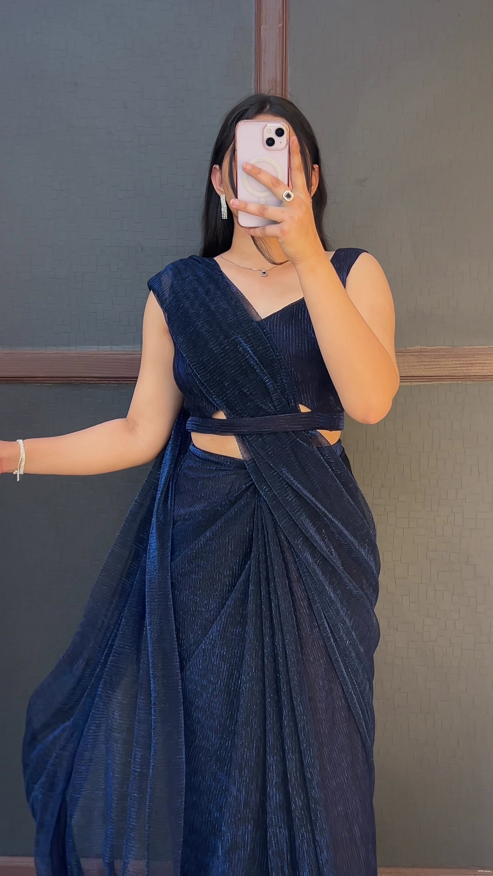 Magenta Sheer Elegance Saree