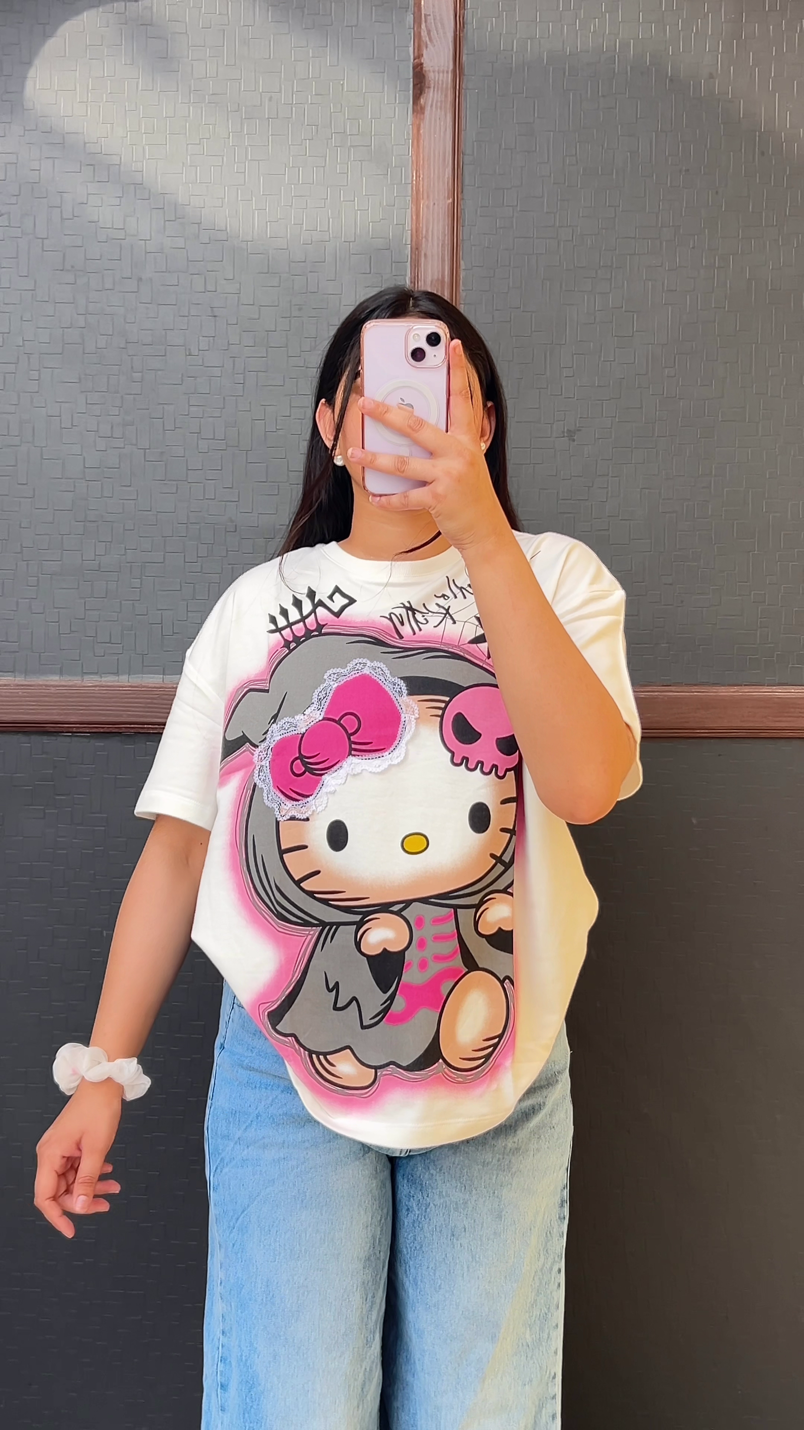 Pastel Heart Casual Tee & Denim Look