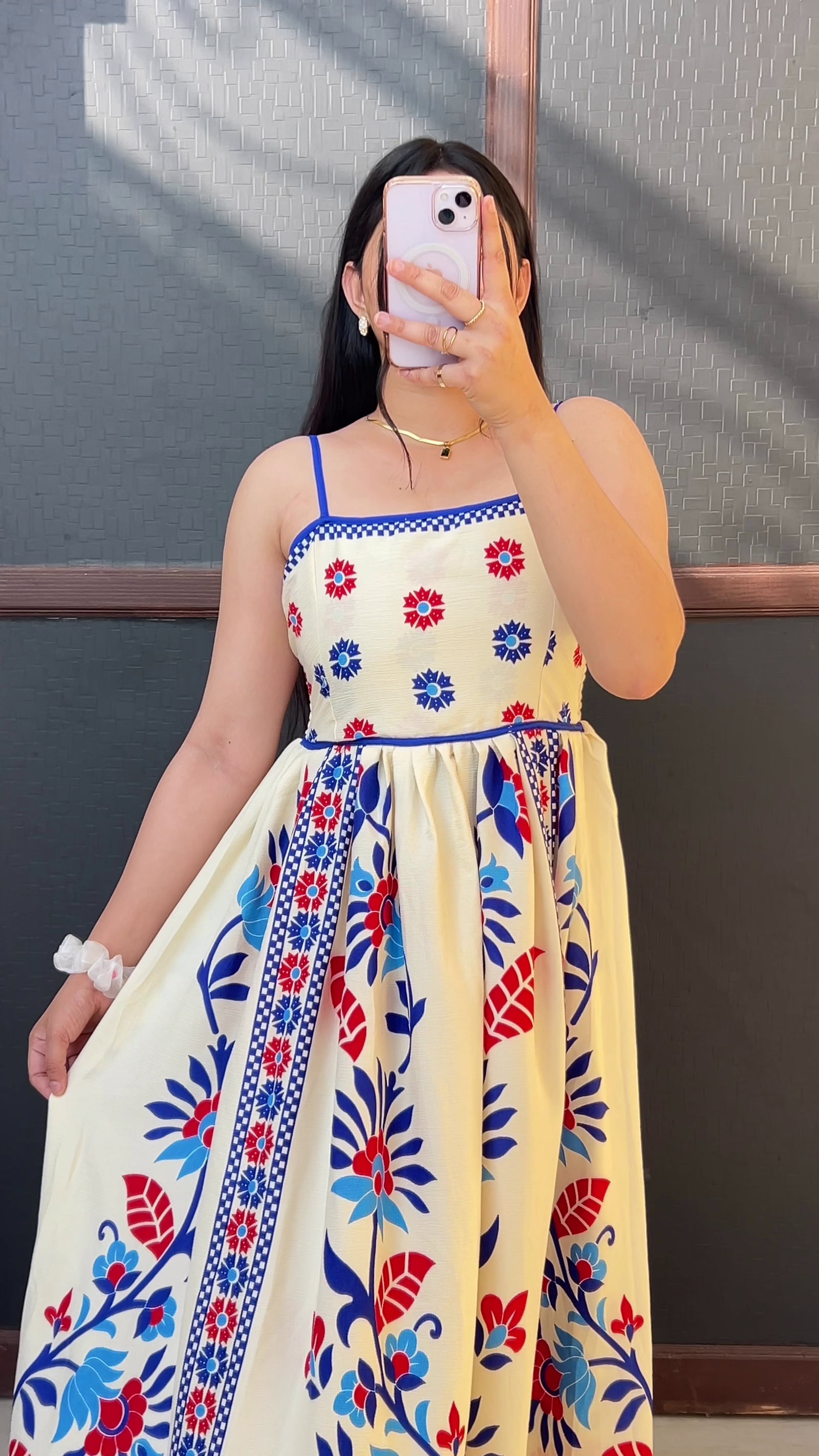 Monochrome Floral Summer Dress