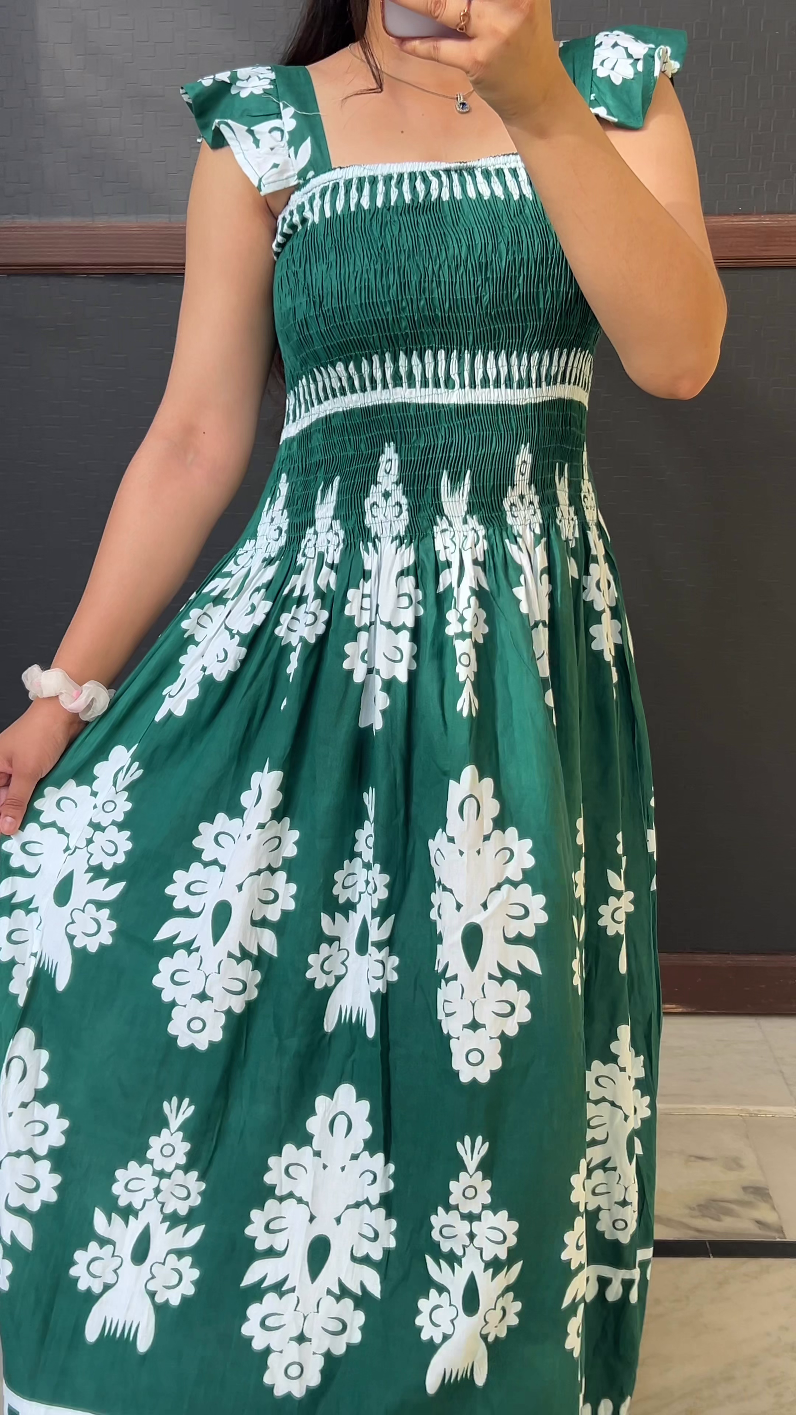 Monochrome Floral Summer Dress