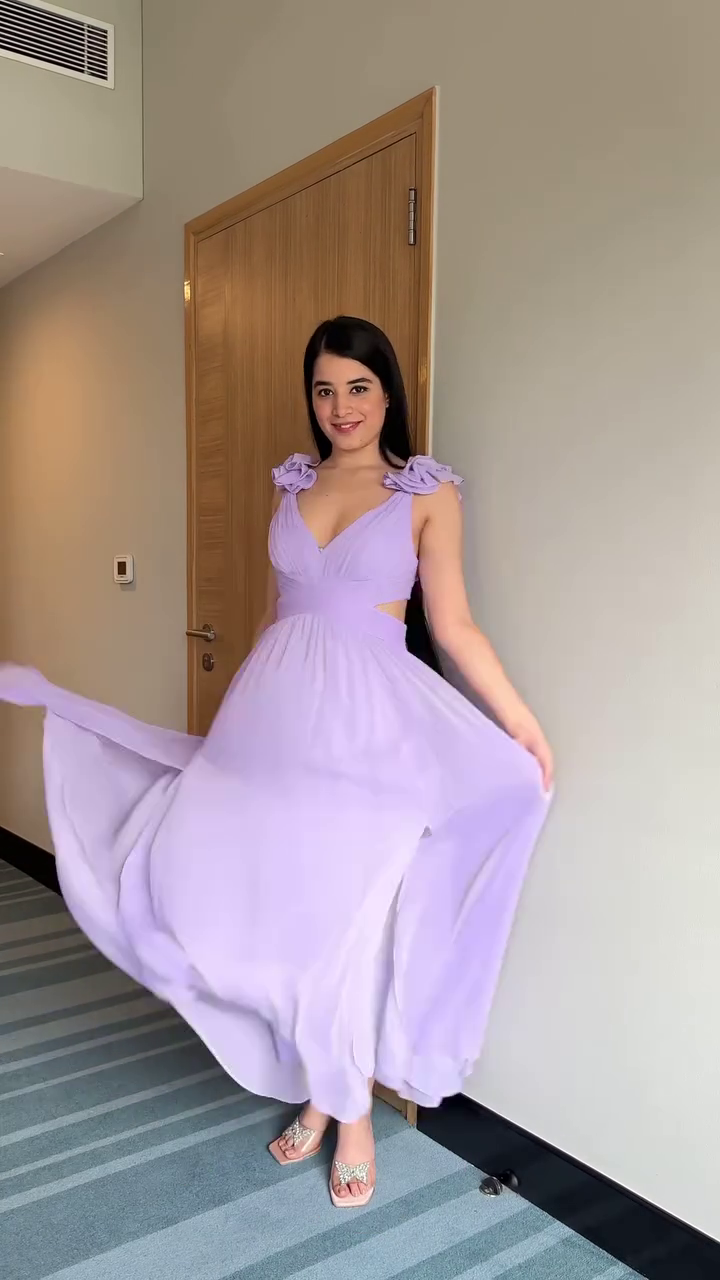 Lavender Flowy Maxi Dress