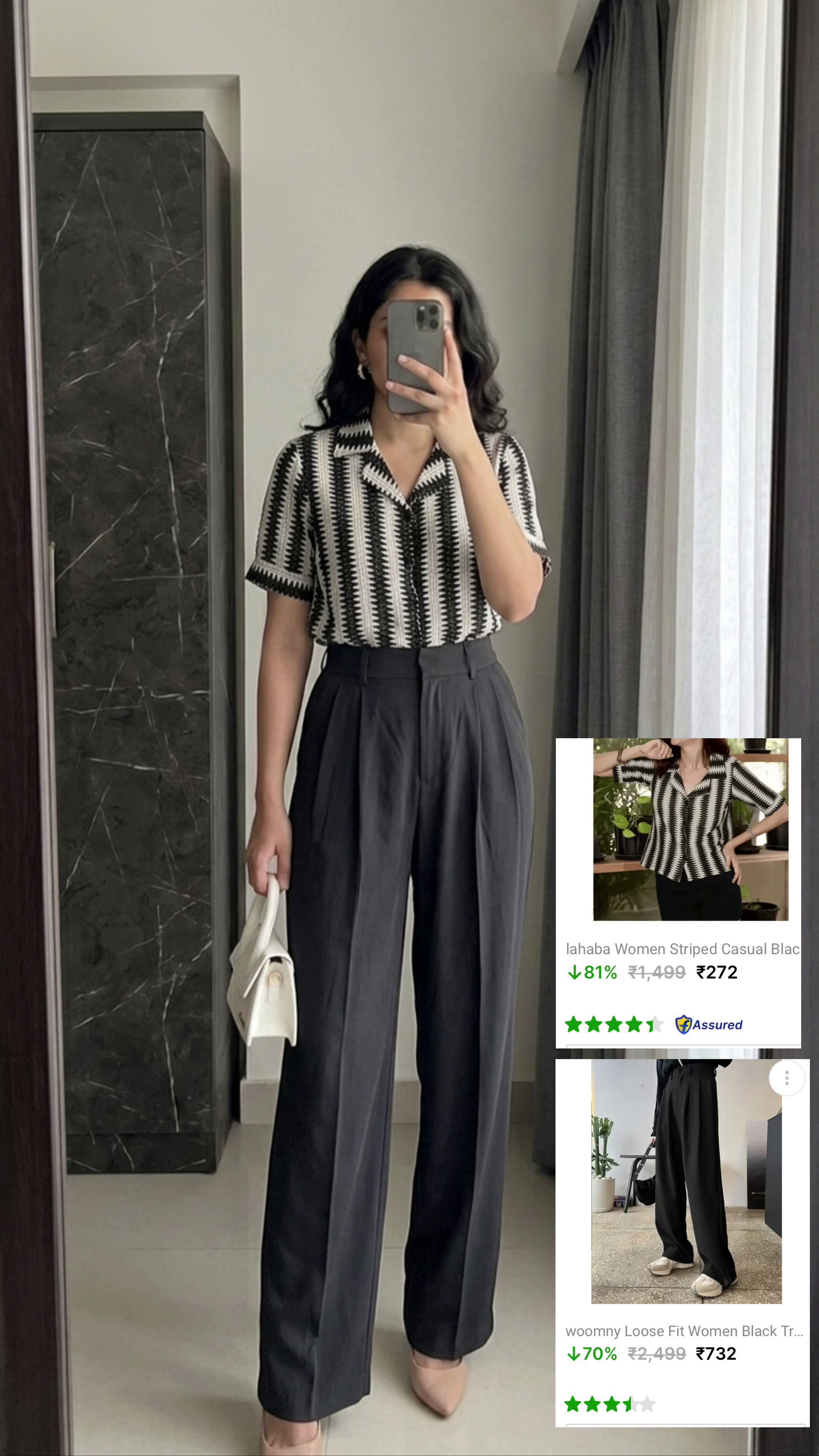 Rust Printed Kurta with Straight Pants