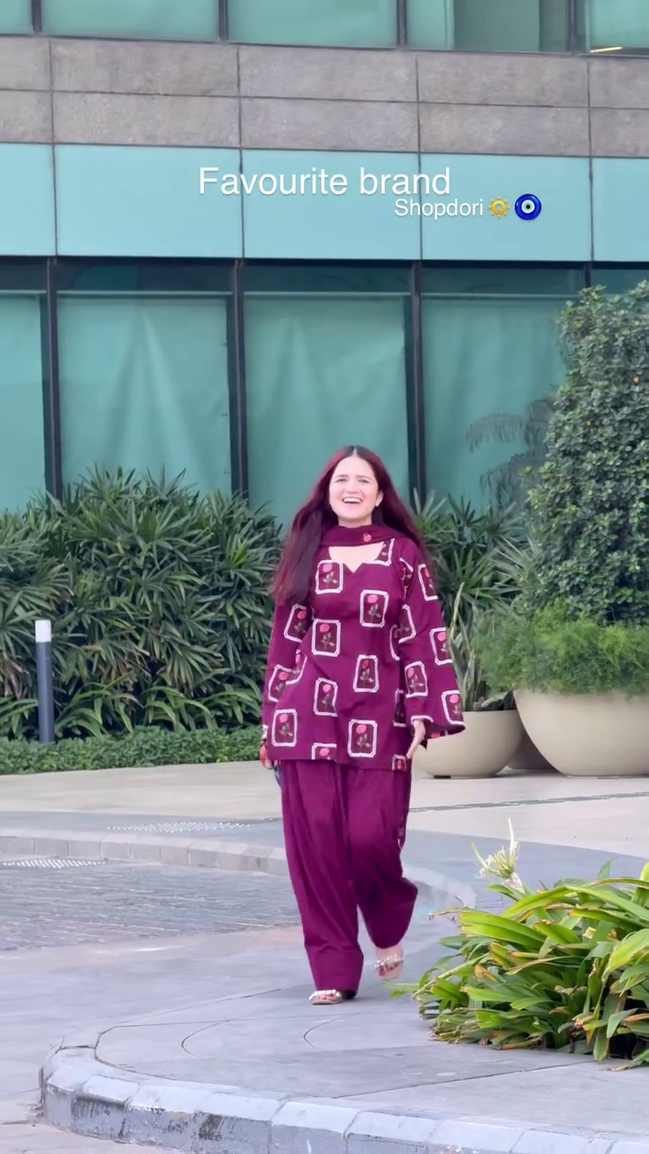 Bold Maroon Printed Co-ord