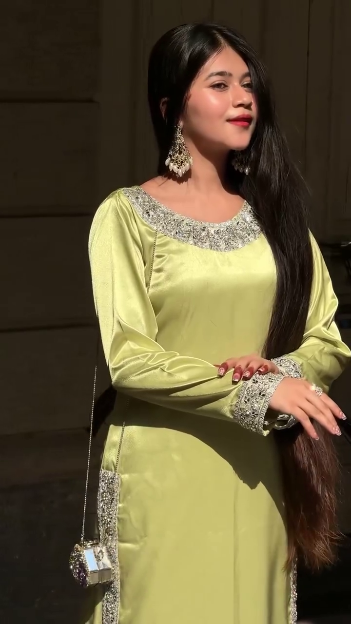 Soft Satin Festive Look