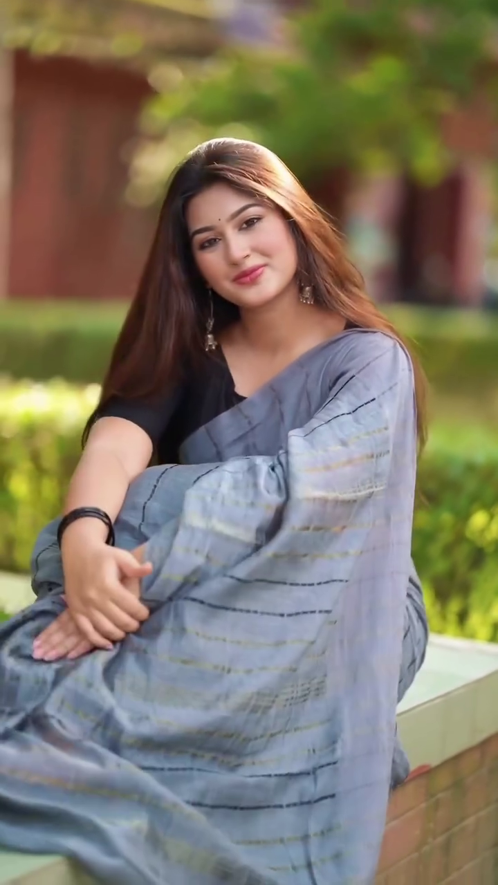 Charcoal Grey Saree Chic