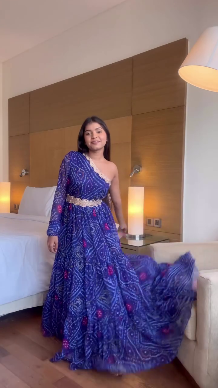 Indigo One-Shoulder Glam