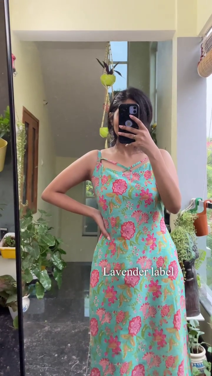 Indigo Ikat Flow Dress