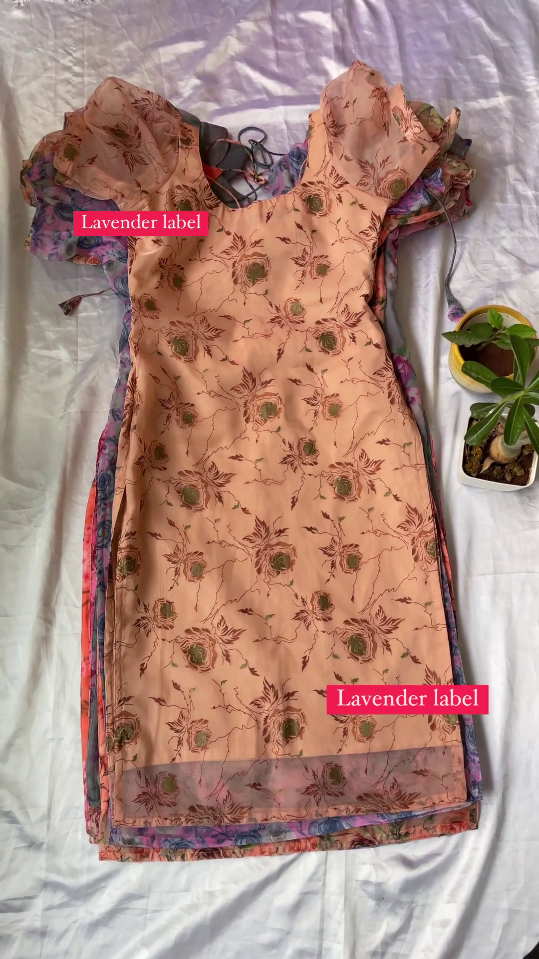 Ruby Organza Kurti