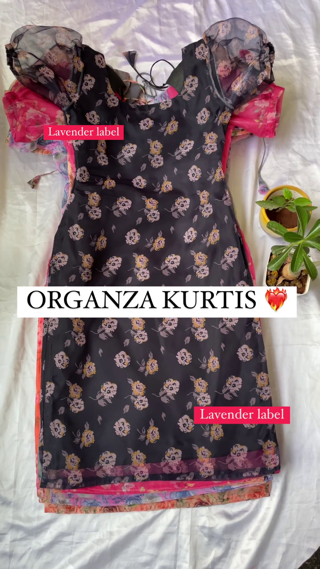 Ruby Organza Kurti