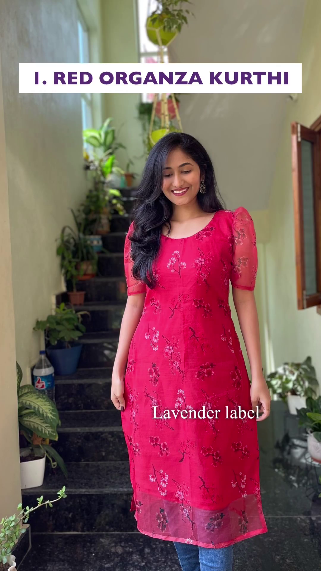 Plum Organza Kurti