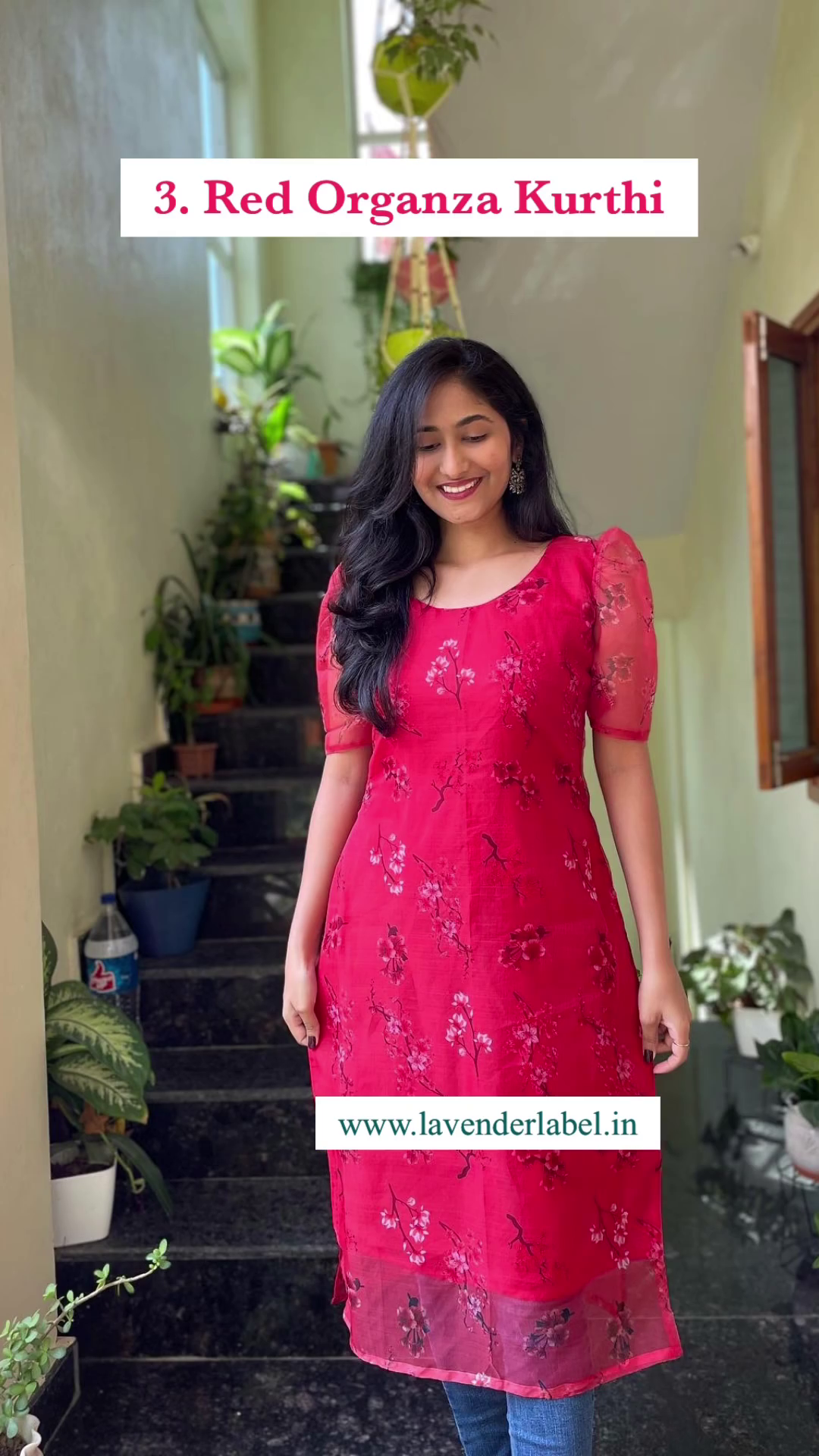 Crimson Floral Statement Dress