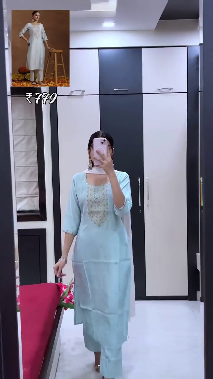 Smoky Grey Ethnic Suit Set – Graceful & Sophisticated Look