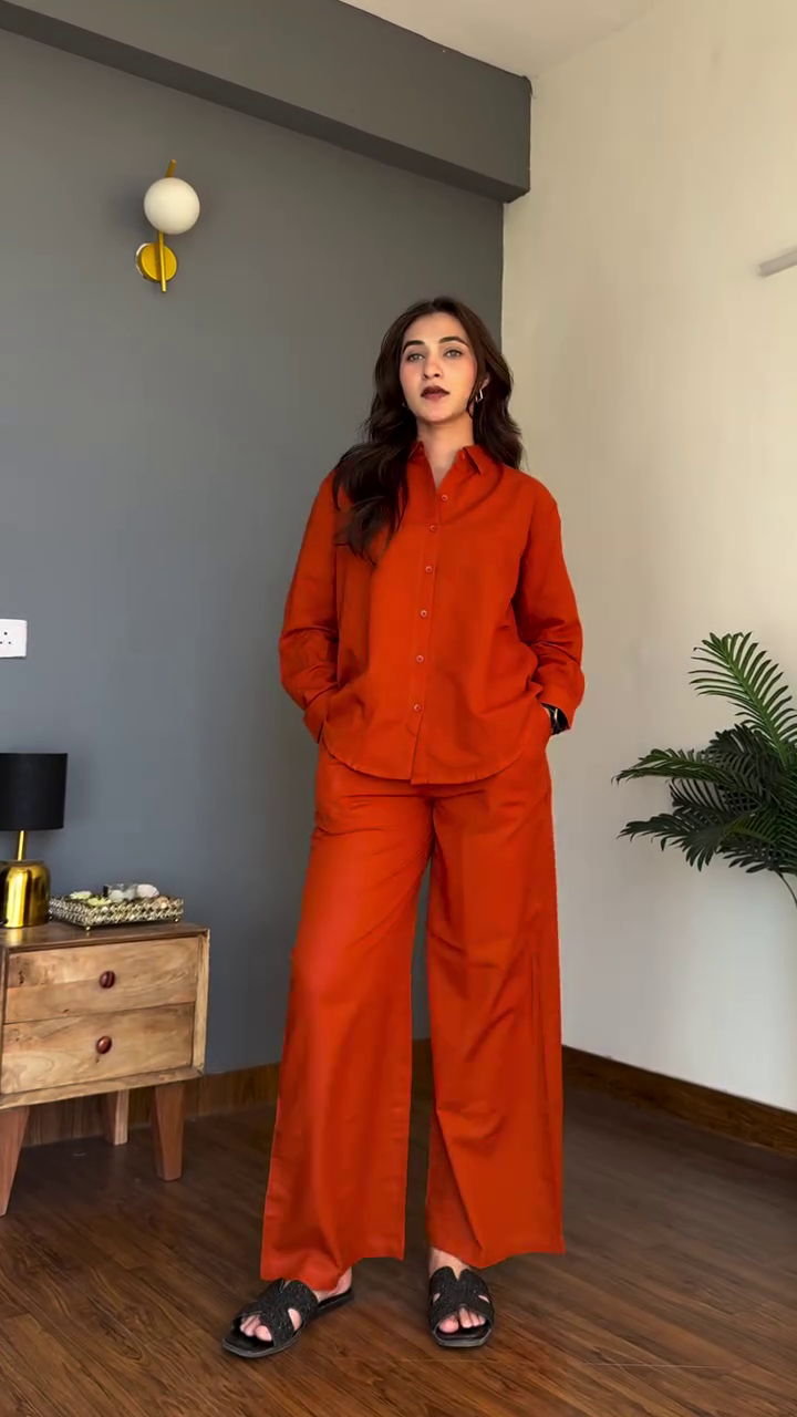Premium Plum Co-ord Set – Smart Casual Essential