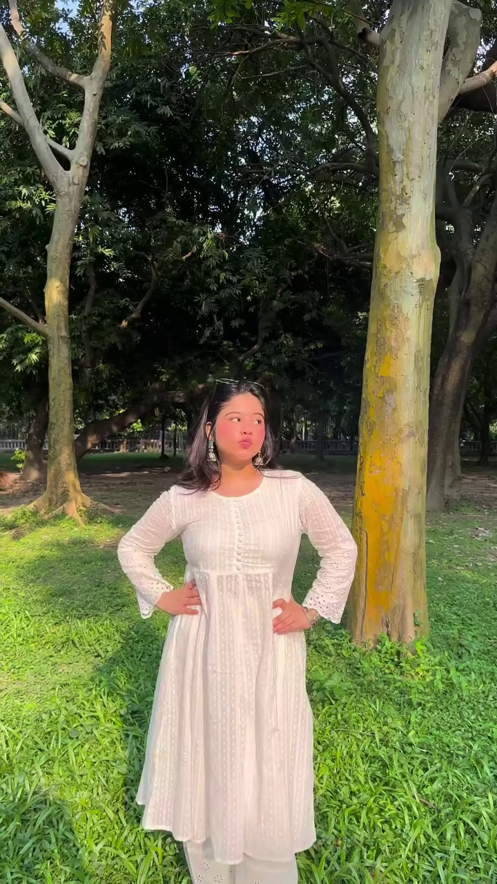 White Elegant Cotton Dress